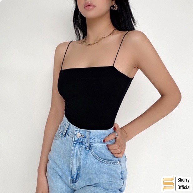 Áo 2 dây sợi bún thun gân