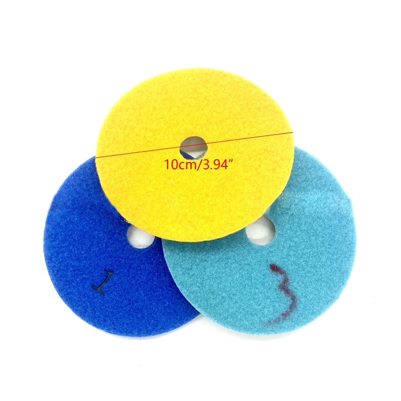 Set 3 Đĩa Đánh Bóng Nhám 3 Bước 4 100mm