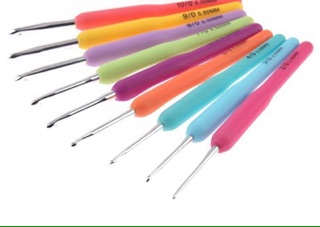 Bộ 9 kim móc len cán dẻo dày
