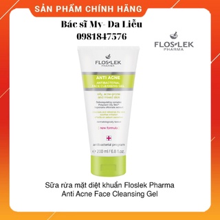 Sữa rửa mặt cho da dầu mụn chính hãng anti acne face cleansing gel floslek 125ml-200ml