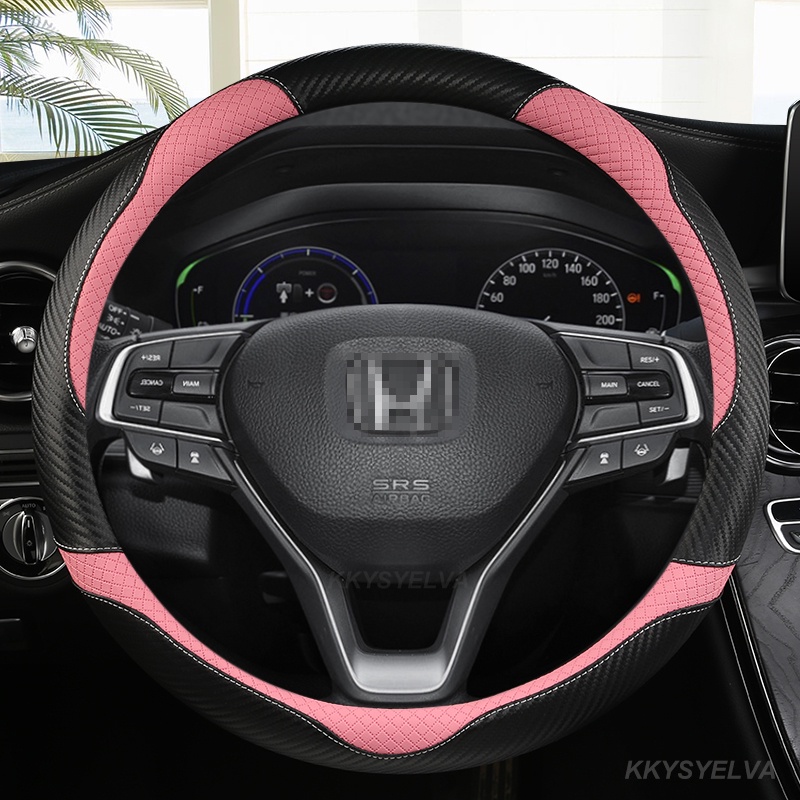 Bọc Vô Lăng Xe Hơi Bằng Da Sợi Carbon 36CM Cho HONDA CIVIC 2004 2006 2007 2008 2009 2012 2013 2014