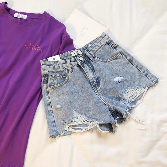 Quần shorts jeans rách line (ảnh thật ảnh cuối)