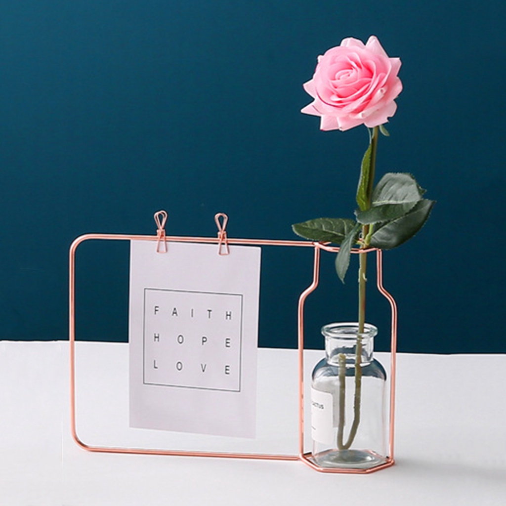 Khung ảnh nghệ thuật sắt bình thủy tinh cho quà tặng trang trí phòng khách