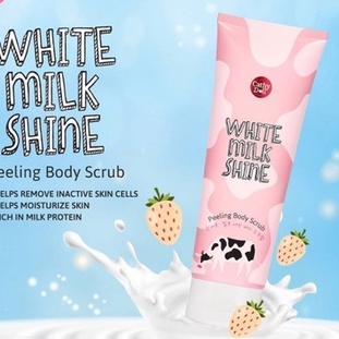 Tẩy tế bào chết Cathy Doll White Milk Shine hương dâu sữa Thái Lan 320 ml