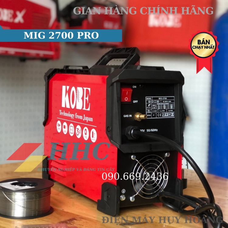 Máy hàn mig không dùng khí KOBE 2700PRO đa chức năng, máy hàn mig mini chuyên nghiệp cho gia đình và thợ