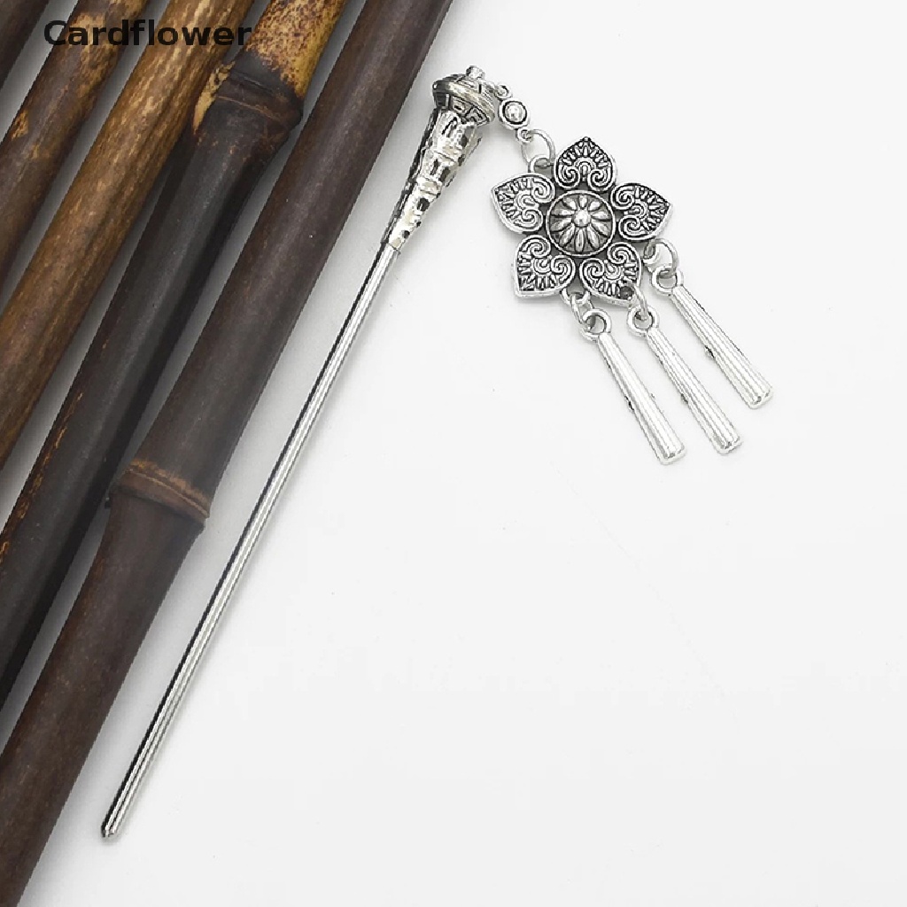 &lt; Cardflower &gt; Trâm Cài Tóc Dạng Chuỗi Hạt Tua Rua Phong Cách Hanfu Cổ Điển Cho Nữ