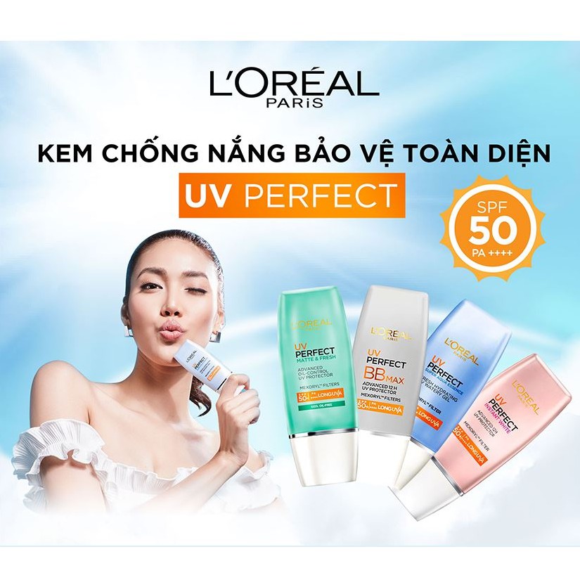 Kem Chống Nắng Kiềm Dầu L'Oreal Uv Perfect Matte Advanced Oil Control Sunscreen | BigBuy360 - bigbuy360.vn