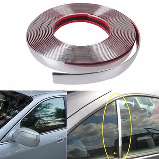 Nẹp cao su mạ crom bản rộng 10mm ốp trang trí viền ô tô
