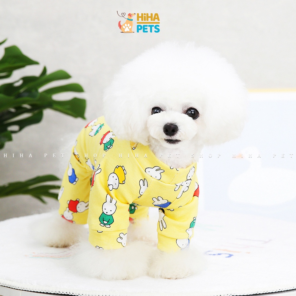 Quần Áo Cho Chó Mèo 4 Chân Mặc Ấm Chất Liệu Thun Cotton Quần Áo Thú Cưng Jump Hình Dễ Thương Hihapet.