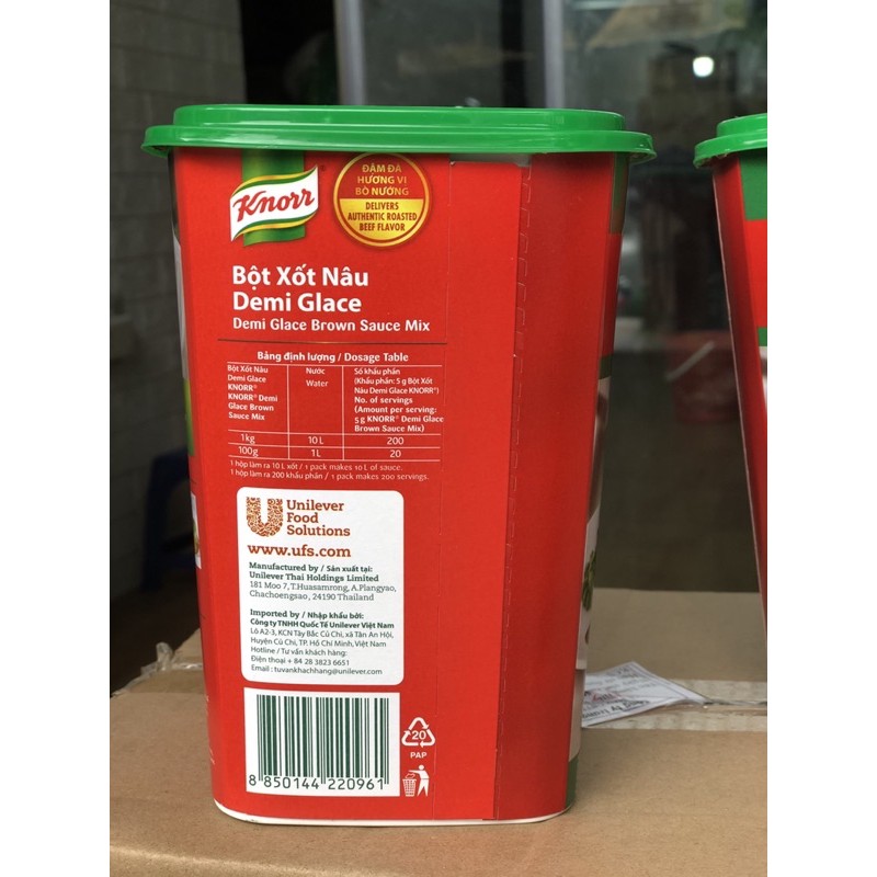 [GIÁ SỈ - HÀNG CHUẨN] BỘT XỐT NÂU KNORR DEMI GLACE 1KG