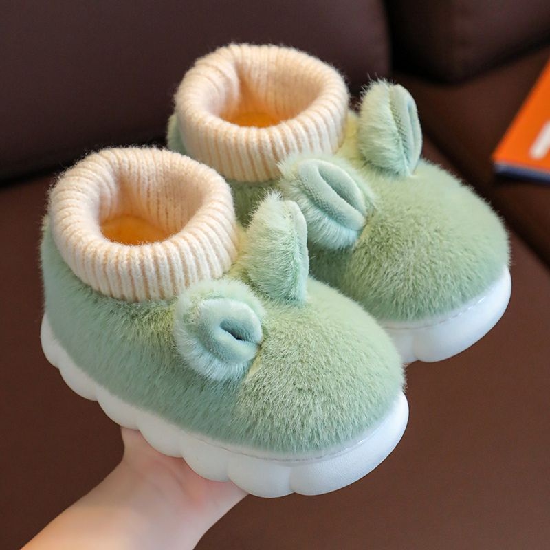 Dép Bông Gót Cao Chống Trượt Mùa Đông Cho Trẻ Em