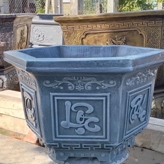 Khuôn đổ chậu lục giác 60 cao 45cm nhựa abs có lòng trong ( Riêng chậu không kèm chân đôn)
