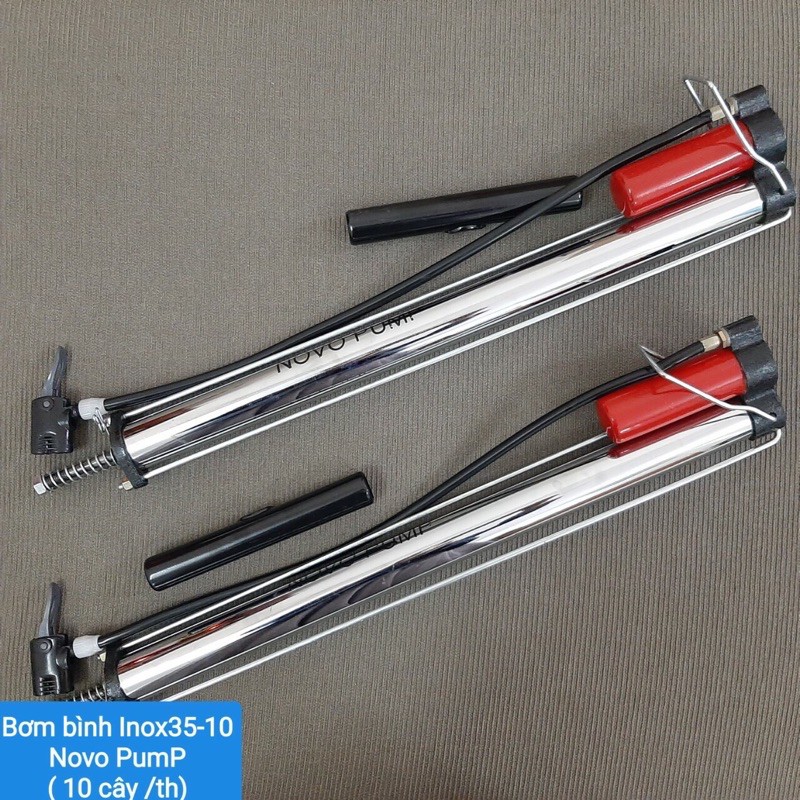 Bơm xe đạp bằng inox có bình