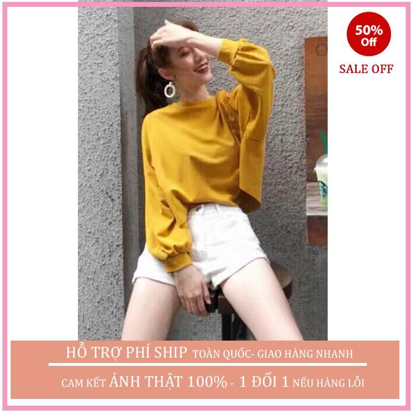 ( rẻ vô địch) ÁO THU ĐÔNG TRƠN DÀI TAY NỮ,ÁO CROPTOP NỮ, ÁO PHÔNG DÁNG RỘNG , CHẤT DA CÁ MỀM MỊN , THỜI TRANG 1989