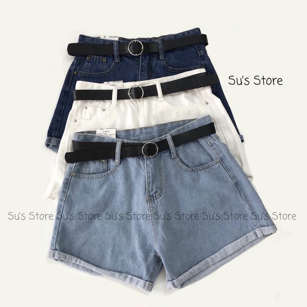 Quần sooc xắn gấu kèm đai Q141 SUSTORE | BigBuy360 - bigbuy360.vn