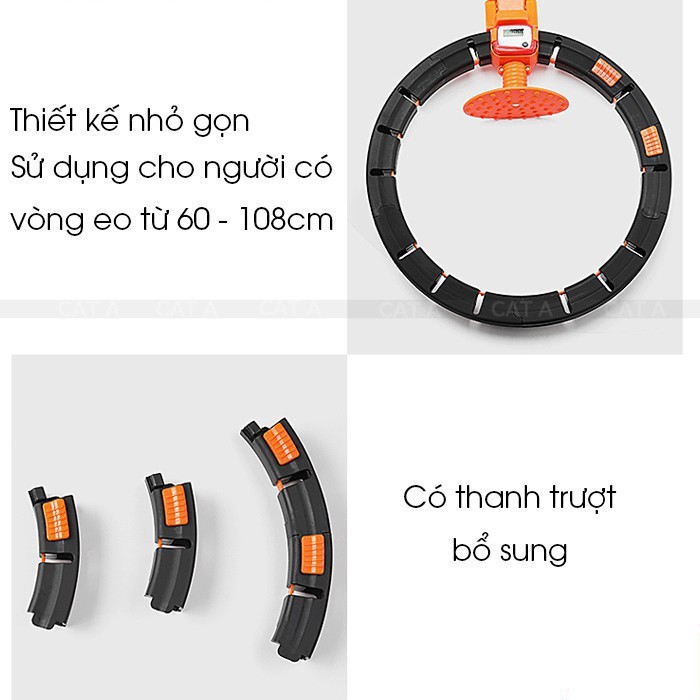 Vòng Lắc Eo HULA HOOP Tự Động Đếm Số Vòng Lắc, Giảm Mỡ Bụng Nhanh Lấy Lại Hình Thể