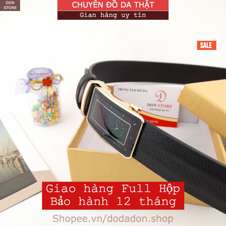 [HOT] Thắt Lưng Nam Da Thật Mặt Khóa Kẹp Rút Chống Trượt Cao Cấp ( Full Hộp + BH 12 Tháng )