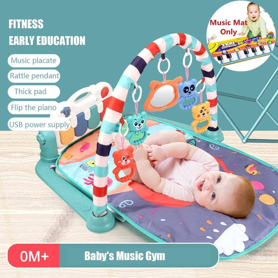 [Hàng Chính Hãng] Thảm Đàn Phát Nhạc Baby Gym Mat cho trẻ sơ sinh vận động
