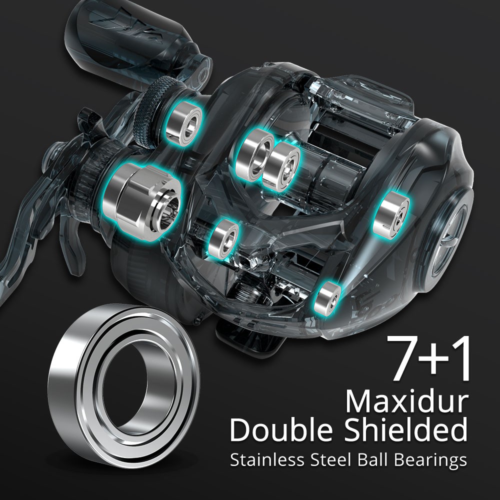 Máy câu cá Kastking Spartacus Ii 7+1 7.2:1 độ kéo 8kg chất lượng cao