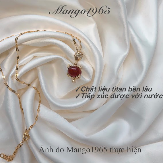 Vòng cổ nữ, dây chuyền titan Hồ ly đá phong thủy Mango1965.accessories