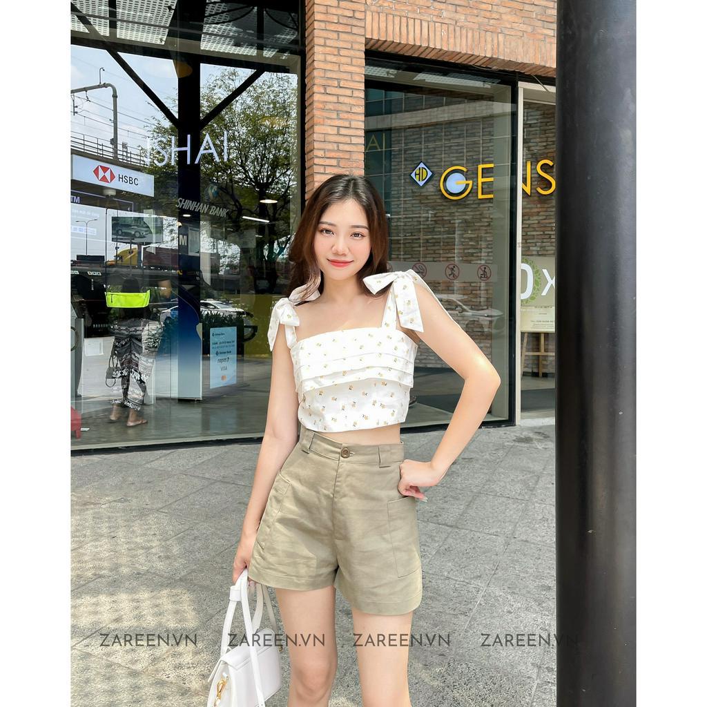 ZAREEN | QUẦN SHORT 2 TÚI HÔNG ZAREEN SHO45 XANH LÁ
