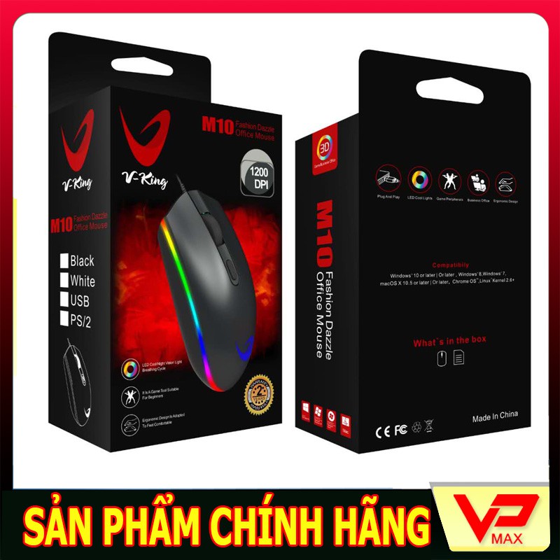 Chuột Quang Mantis Warship Vking M10 cổng USB