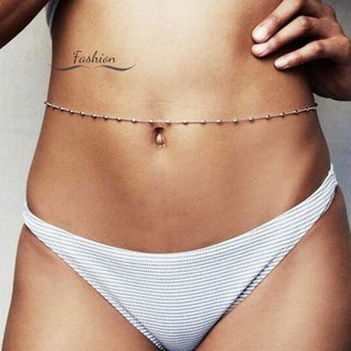 Summer Beach Women Waist Belly Chains Gold Silver Colors Copper Beads Necklaces Body Chain Jewelry Accessories @vn