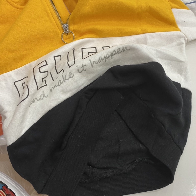 SP000125 ÁO NỈ HODDIE DÁNG NGẮN SIZE ĐẠI CHO BÉ GÁI 6571
