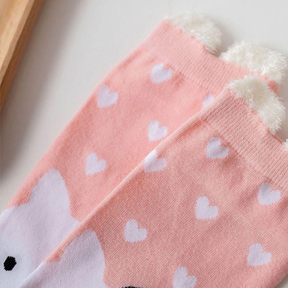 AROMA Vớ Trắng Mềm Cao Đến Mắt Cá Chân Thoáng Khí In Họa Tiết Hoạt Hình Chất Lượng Cao Cho