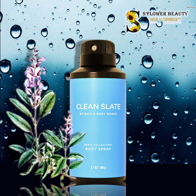 ♛ For Men |  Clean Slate | Bộ Sản Phẩm Gel Tắm 3-in-1 - Dưỡng Thể - Xịt Thơm Nước Hoa Khử Mùi Cho Nam Bath &amp; Body Works