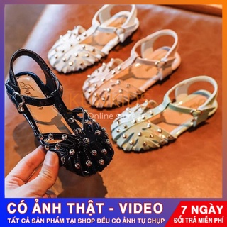 🚚[FREESHIP]🔴 Dép sandal dép quai hậu bé gái , trống trơn trượt, quai dán, từ 2-3-4-5-6-7-8-9-10-11-12-13-14 tuổi
