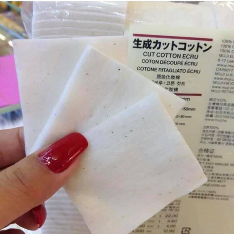 BÔNG TẨY TRANG MUJI NHẬT không tẩy trắng 180 miếng