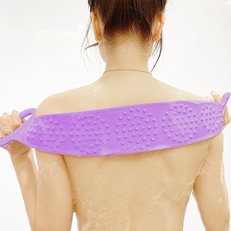 Cọ lưng SILICON DÀI 2 tay cầm matxa tiện lợi, dây cọ tắm silicon