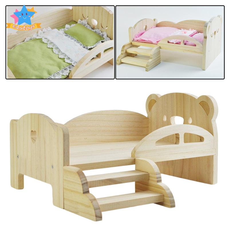 Giường Ngủ Mini Có Cầu Thang Thời Trang Cho Búp Bê Tỉ Lệ 1: 6