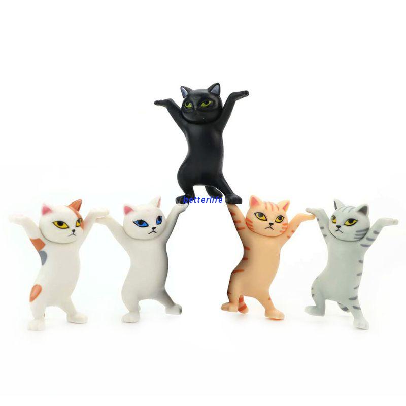 Bộ 5 mô hình búp bê chú mèo mang hòm để bàn trang trí sáng tạo thú vị làm quà cho trẻ em