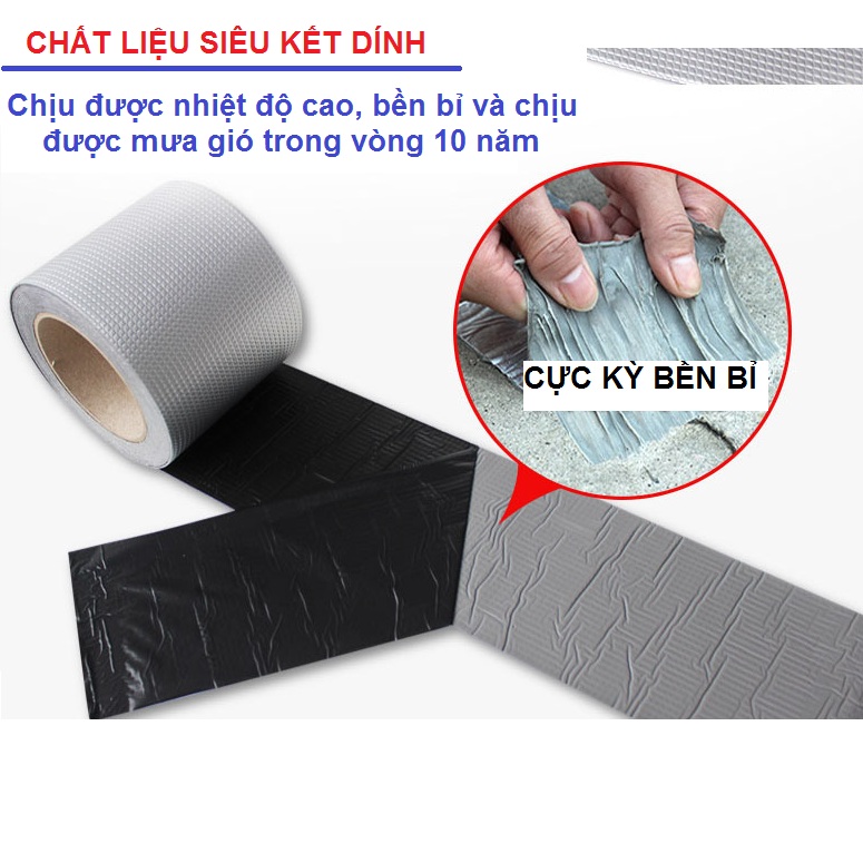 BĂNG KEO CHỐNG THẤM SIÊU DÍNH LOẠI 5 MÉT ngang 5cm