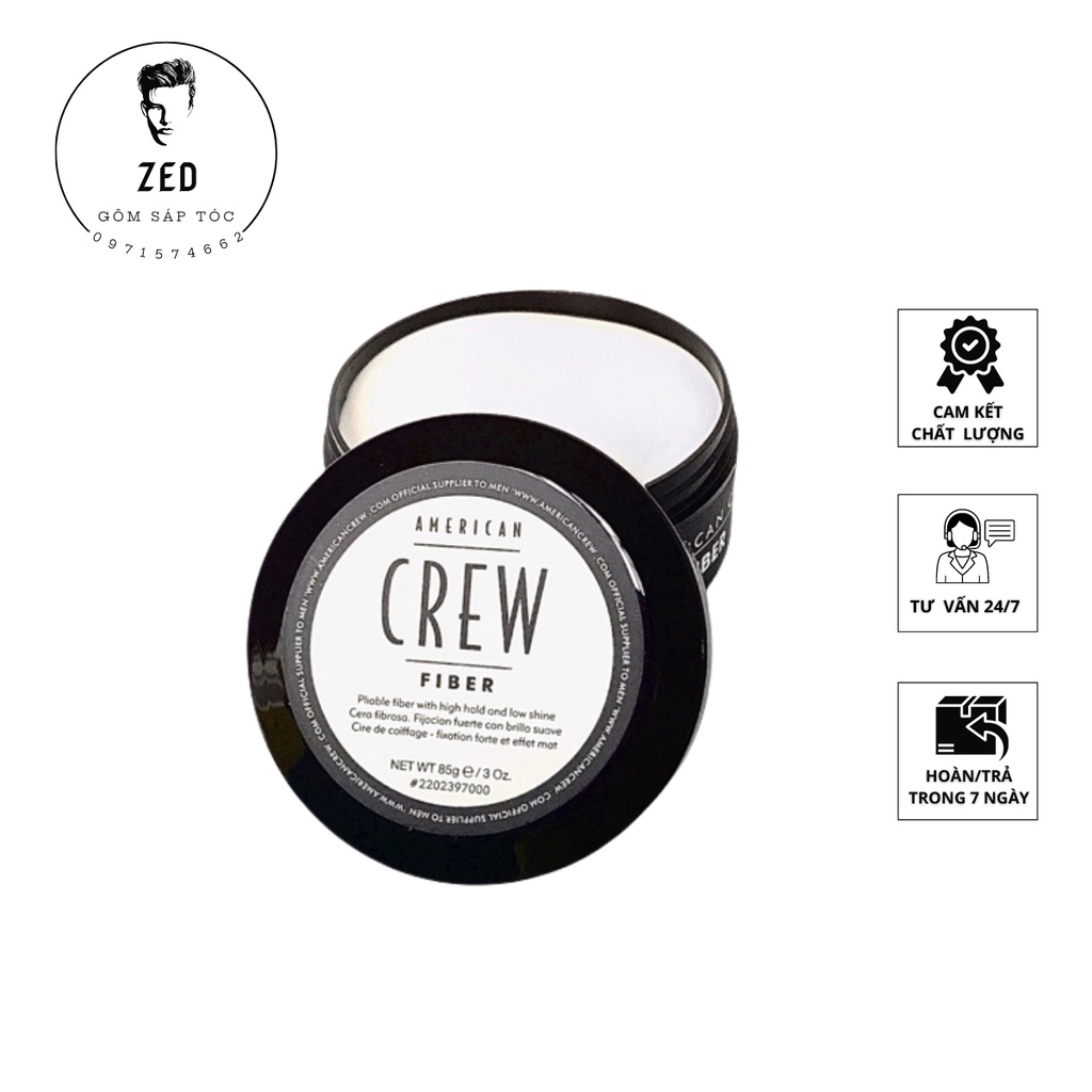 Sáp Vuốt Tóc AMERICAN CREW FIBER 100gr Tạo Kiểu, Giữ Nếp Cho Tóc. HÀNG CHÍNH HÃNG