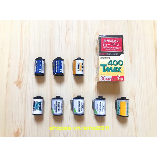 Film trắng đen 135 outdate các loại
