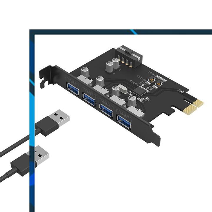 Card chuyển đổi PCI-E ra 4 cổng USB 3.0 Orico PME-4U