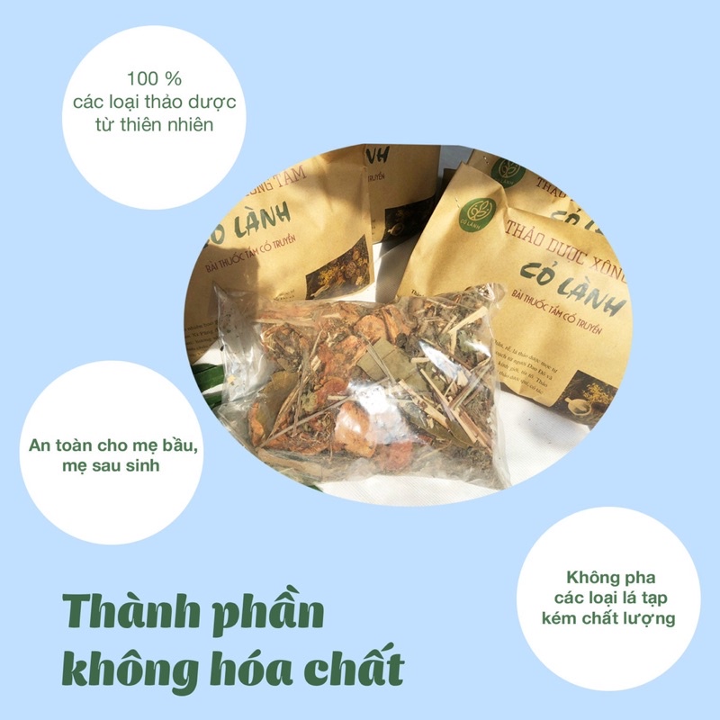 Lá xông tắm Dao Đỏ cho mẹ sau sinh Cỏ Lành 200G - Gói cho 2 lần sử dụng