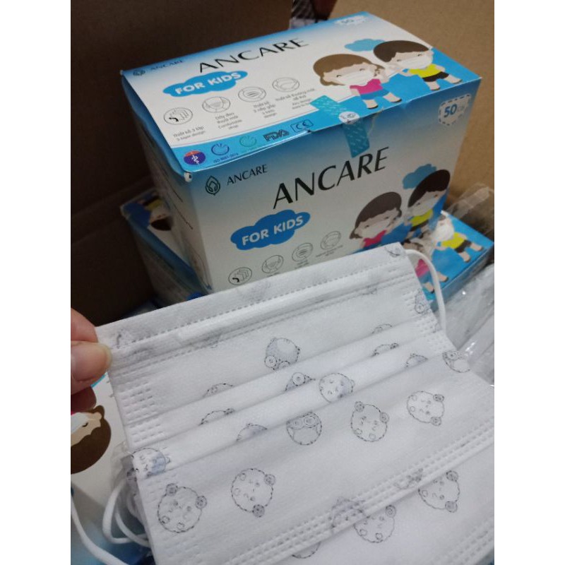 Khẩu trang y tế trẻ em ANCARE For Kids - hộp 50 cái | BigBuy360 - bigbuy360.vn
