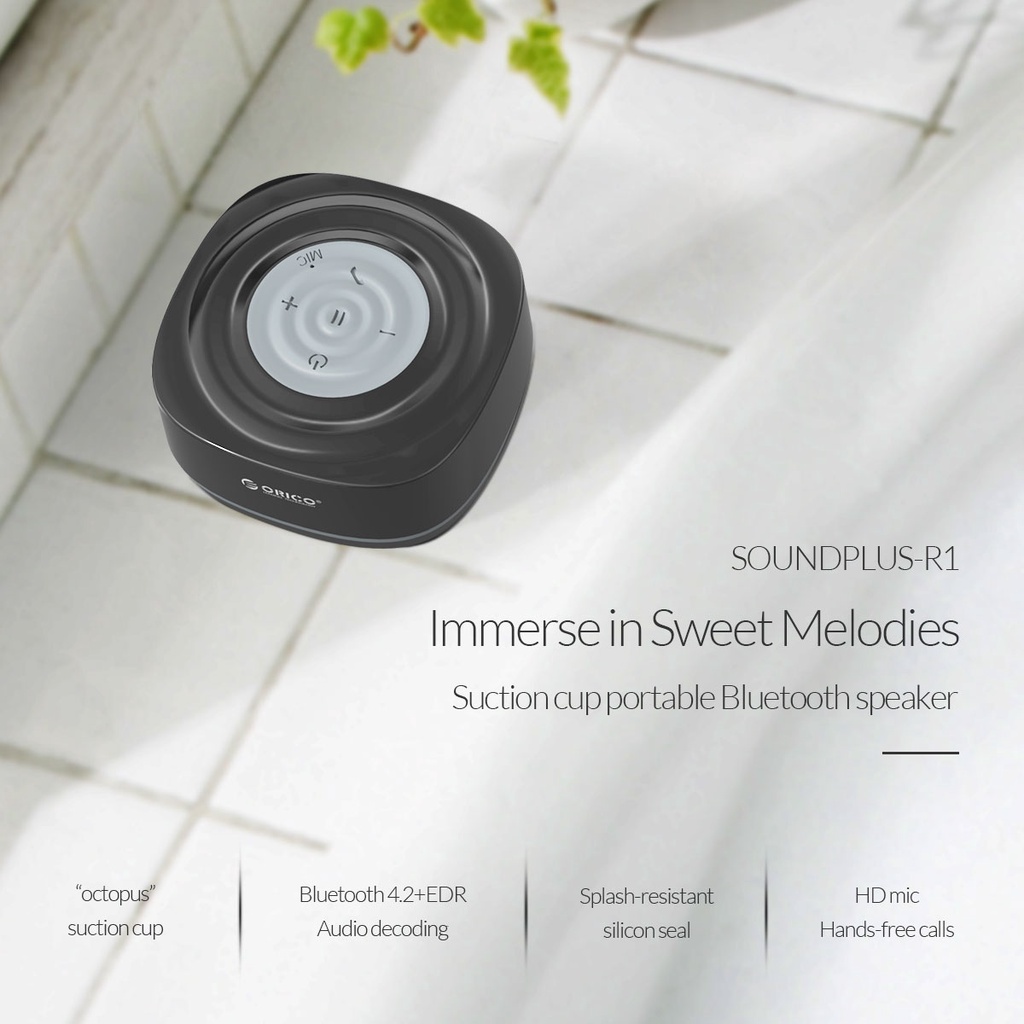 Loa Bluetooth ORICO di động Chống Nước Suction Cup SOUNDPLUS-R1 - Hàng chính hãng