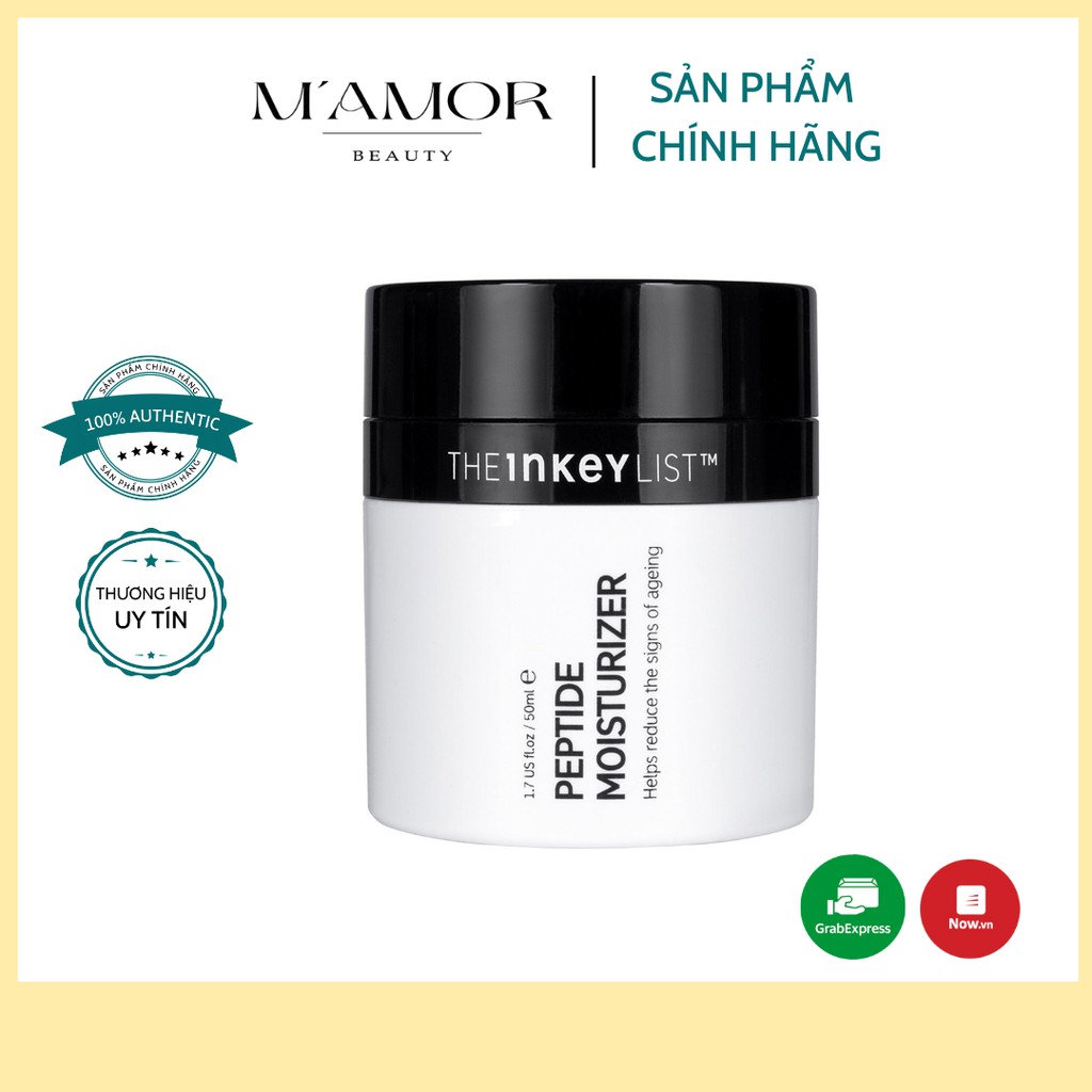 Kem dưỡng ẩm chống lão hóa, giảm nếp nhăn THE INKEY LIST Peptide Moisturizer 50ml (Bill Mỹ)