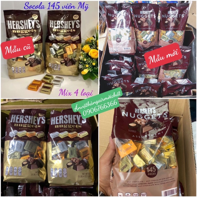 Socola Hershey's Nuggets Mỹ Gói 145 Viên