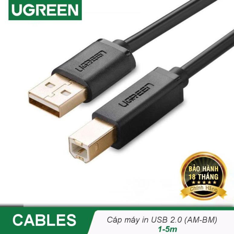 Dây máy in USB 2.0 dài từ 1-5m UGREEN US135 ✔HÀNG CHÍNH HÃNG ✔