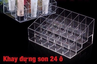 KHAY ĐỰNG SON TRONG SUỐT 24 Ô
