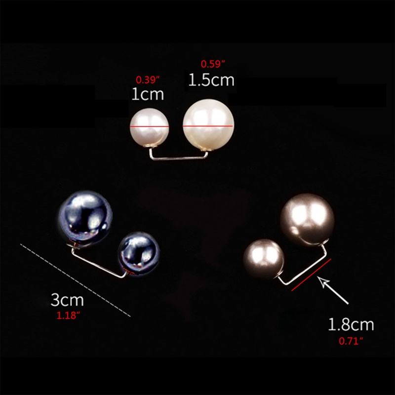 Bộ 3 Ghim Cài Cổ Áo Đính Ngọc Trai Chống Nhiễm Trùng An Toàn Cho Bé Gái