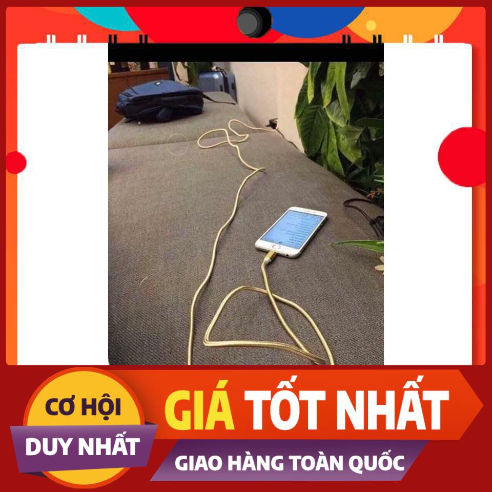 Dây sạc dù 3 mét BYZ : chân sạc Micro và Type C (màu ngẫu nhiên)