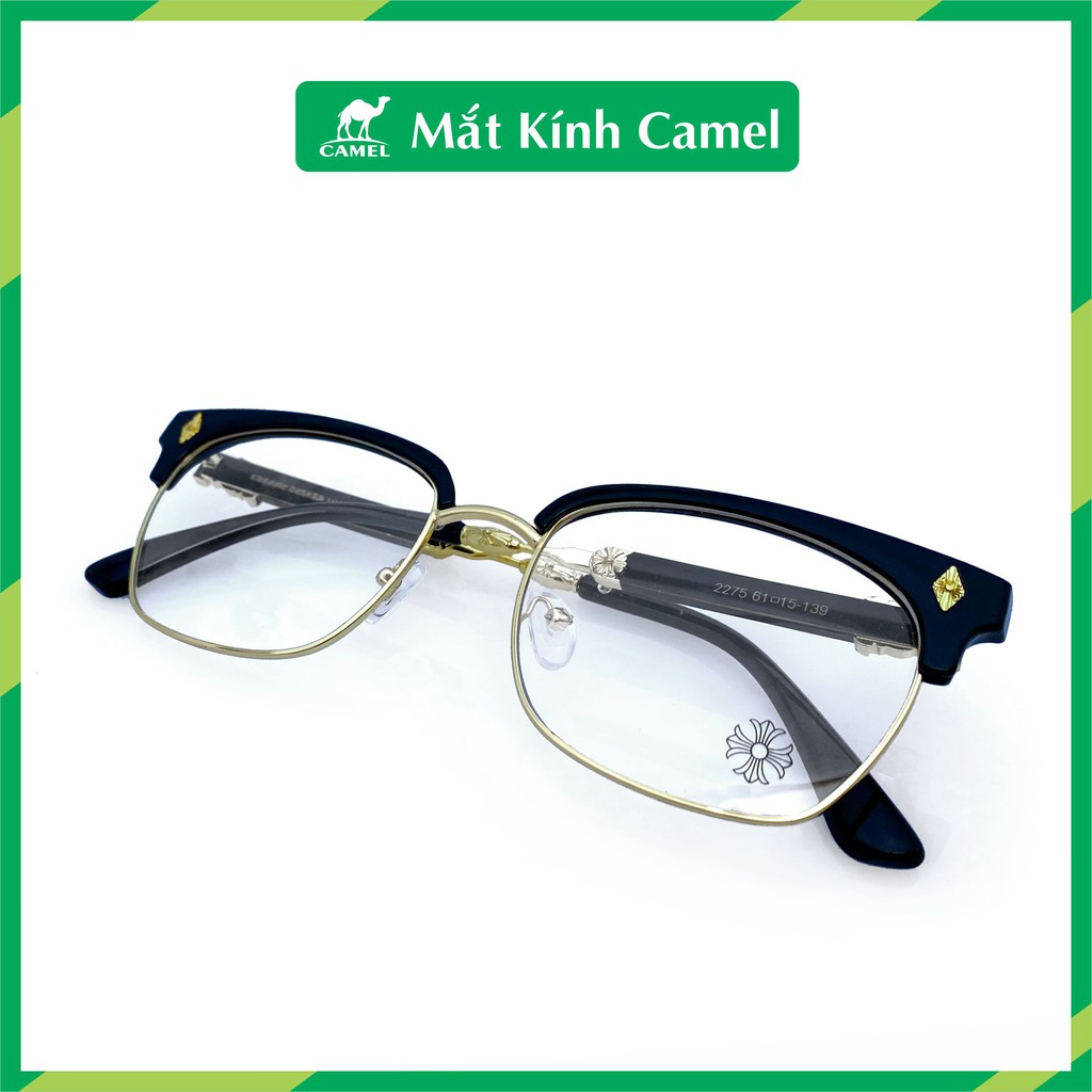 Kính giả cận CH thời trang nam nữ cao cấp mắt vuông [gọng kim loại vàng] | BigBuy360 - bigbuy360.vn