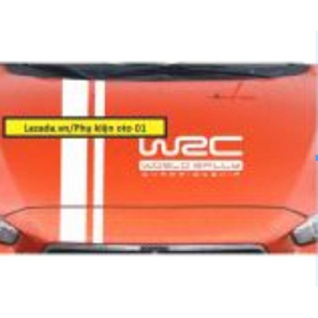 Tem dán nắp Capo oto WRC cho otô.